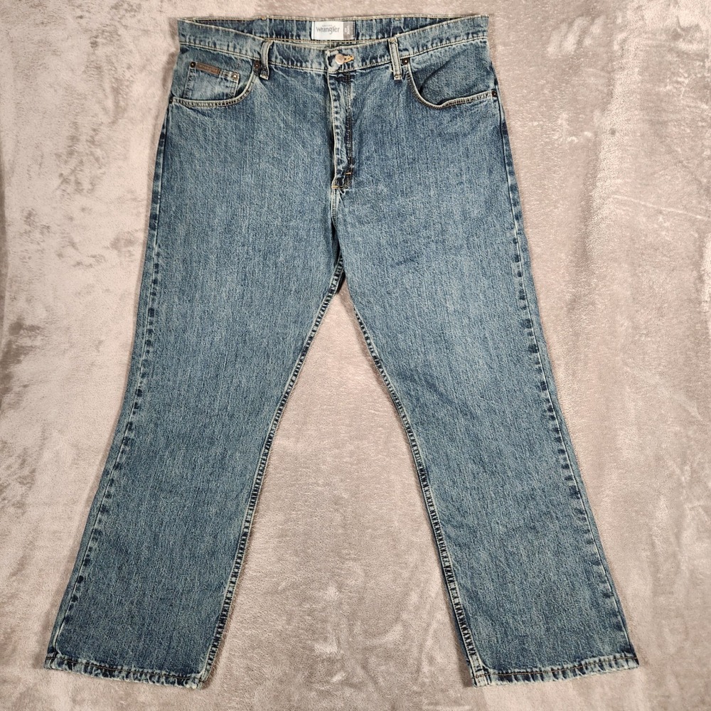Wrangler Jeans Men's 38X29 Blue Excellent Loose Fit MGW30GI Straight Leg Denim